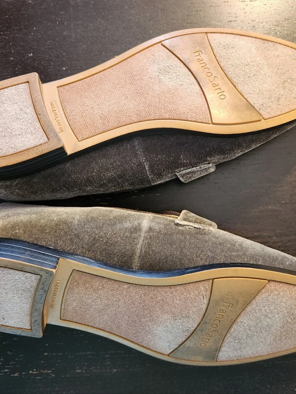 Franco Sarto Classic Women's Suede Penny Loafers in Gray